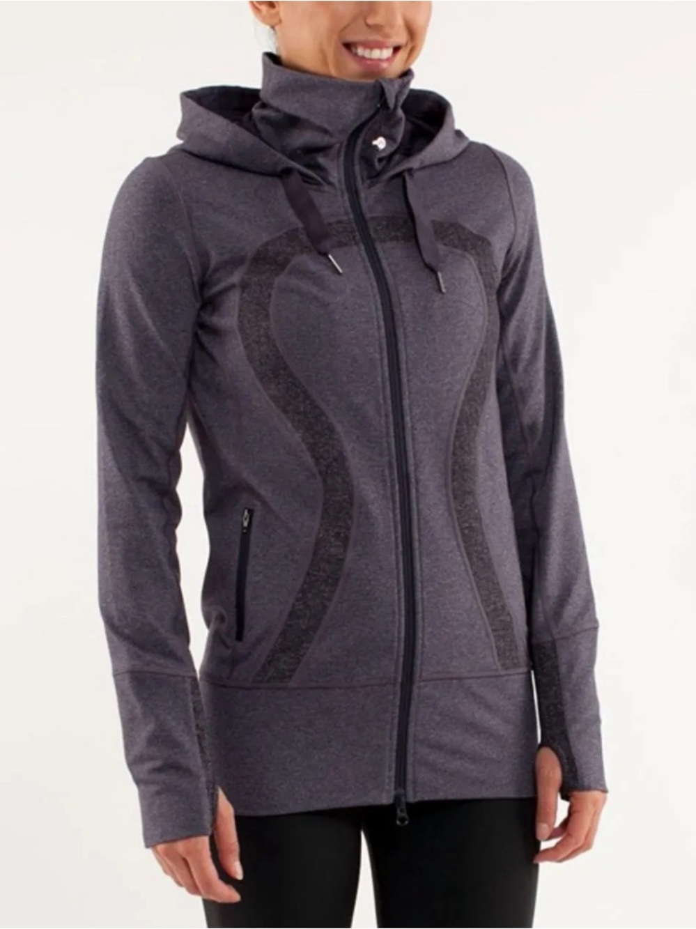 LuluLemon Heather Purple Stride Jacket Full Zip Size 6